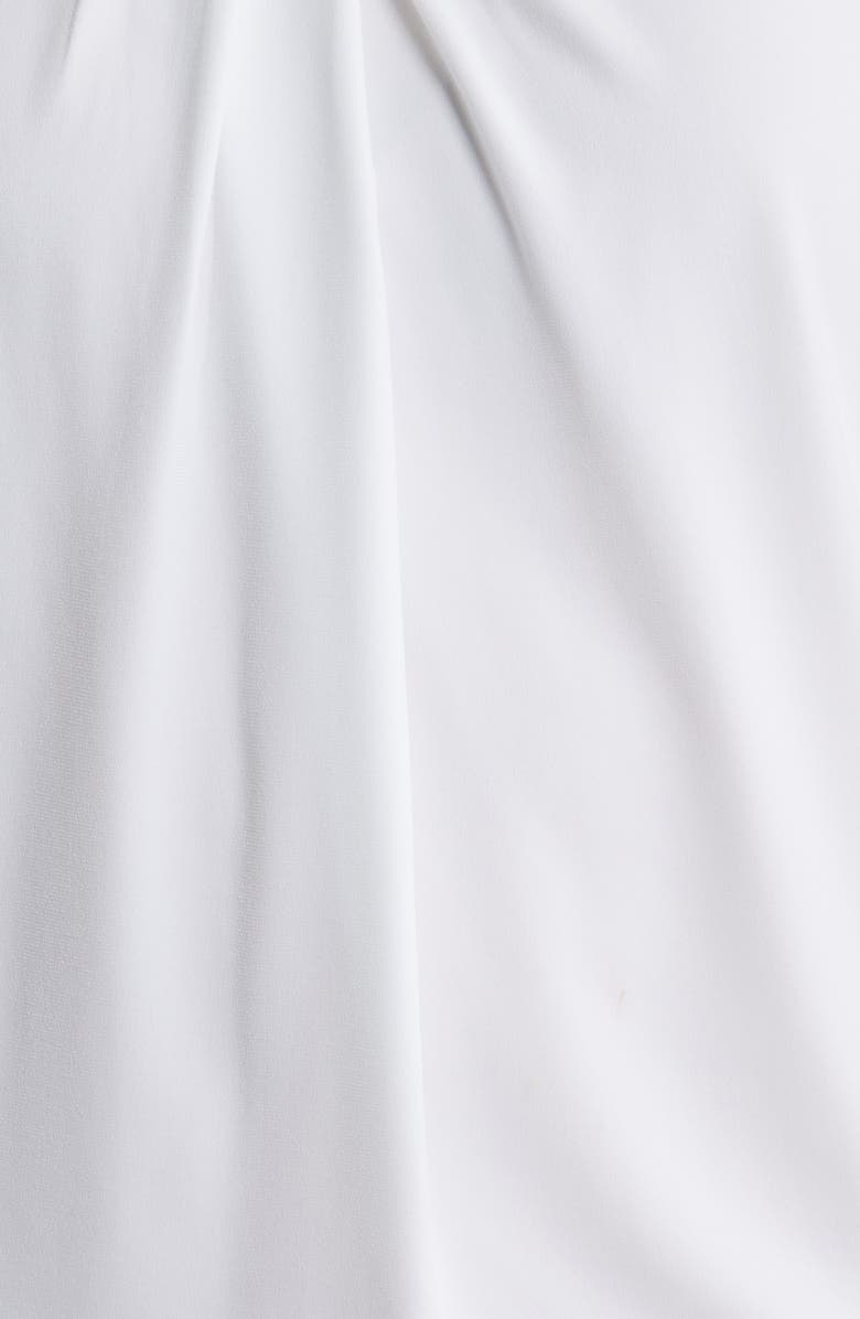 Anne Klein Asymmetric Pleat Neck Sleeveless Top, Alternate, color, Crisp White