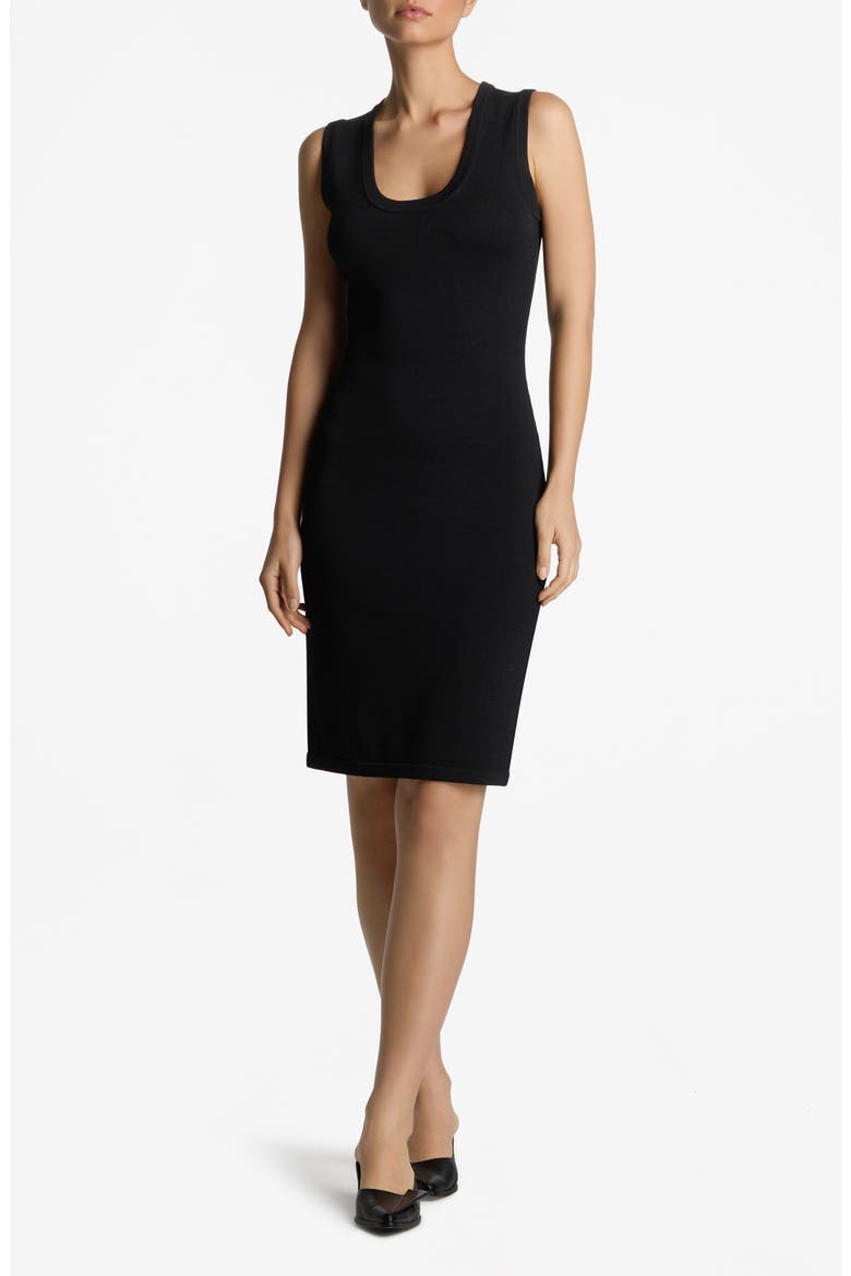 Santiago Knit Scoop Neck Sleeveless Dress, Main, color, BLACK