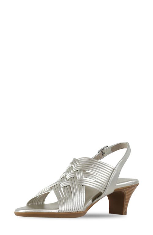 Munro Marianna Slingback Sandal In Silver