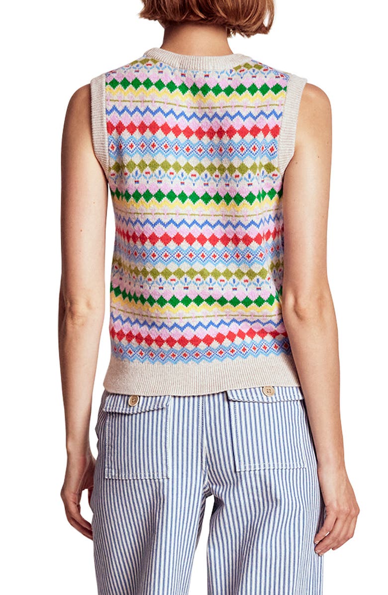 Boden Edie Fair Isle Sweater Vest, Alternate, color, 