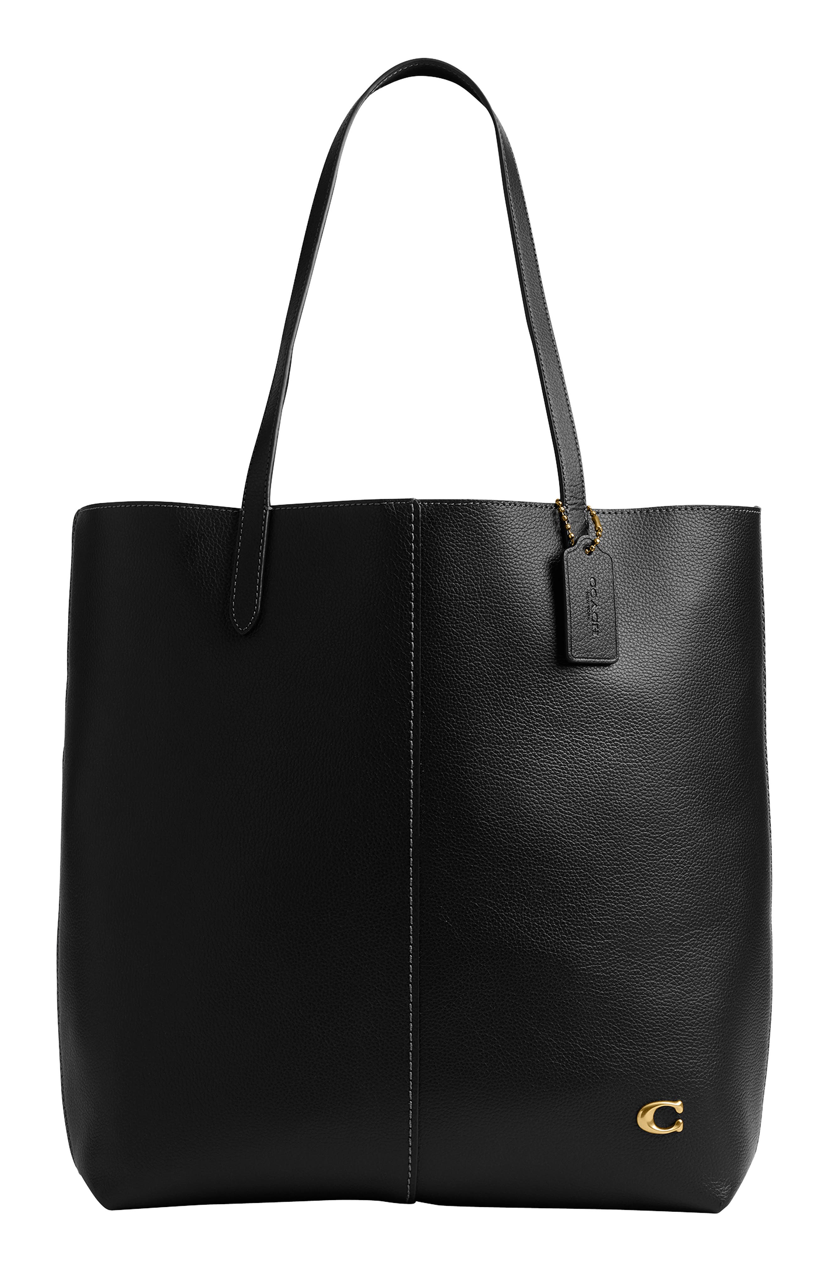 COACH North Pebbled Leather Tote, Main, color, 