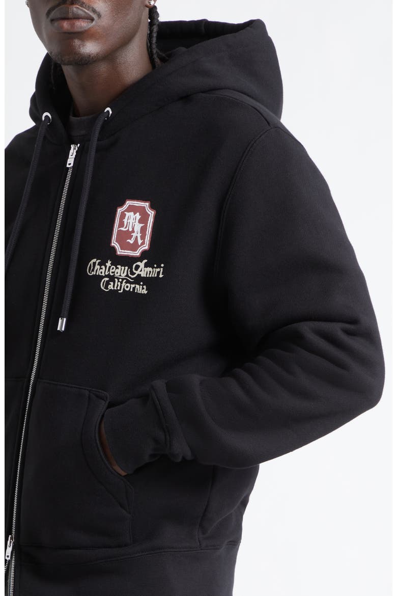 Chateau Logo Full Zip Fleece Hoodie, Alternate, color, BLACK ARCHIVED