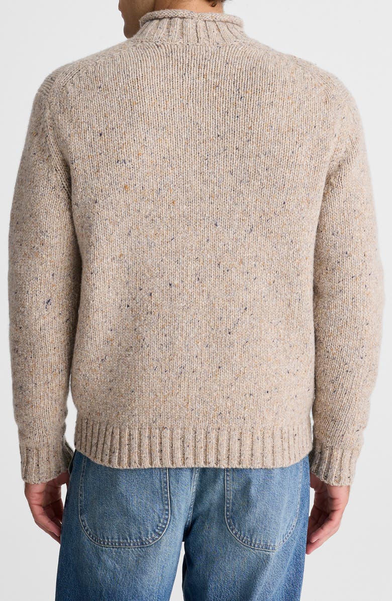 Madewell Roll Neck Donegal Wool Blend Sweater, Alternate, color, Oatmeal