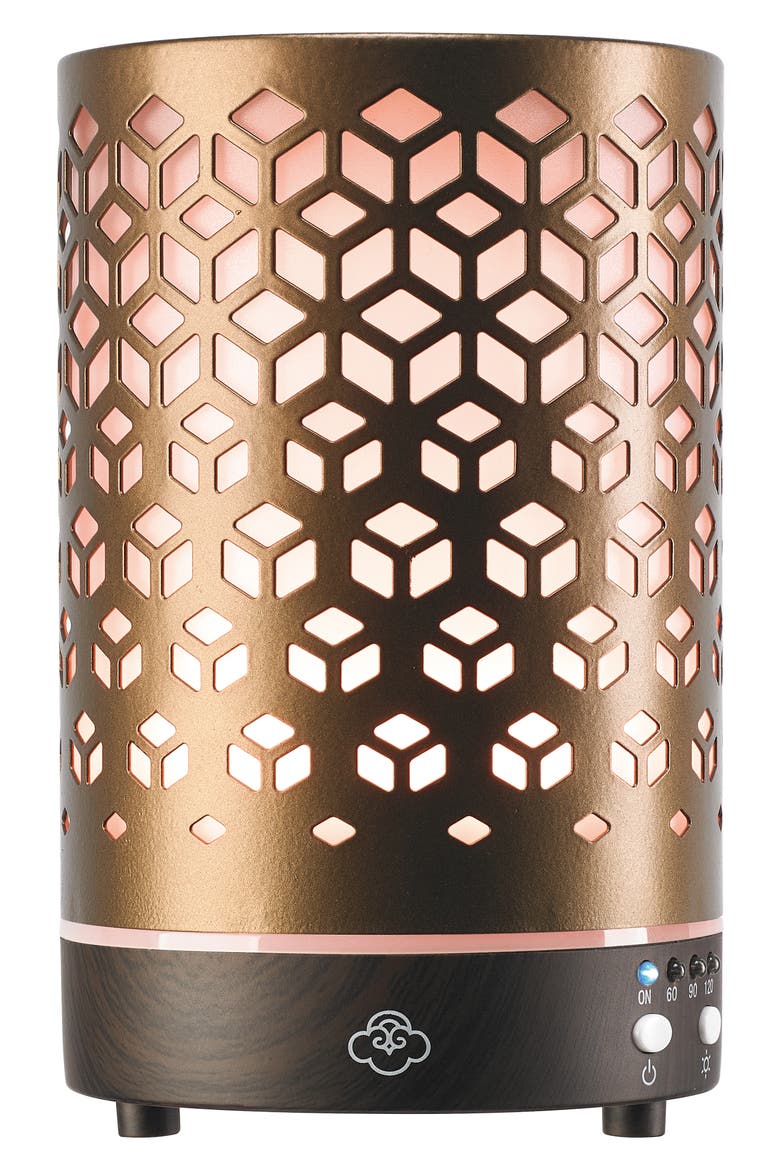 Lozenge Ultrasonic LED Aromatherapy Diffuser, Main, color, METALLIC