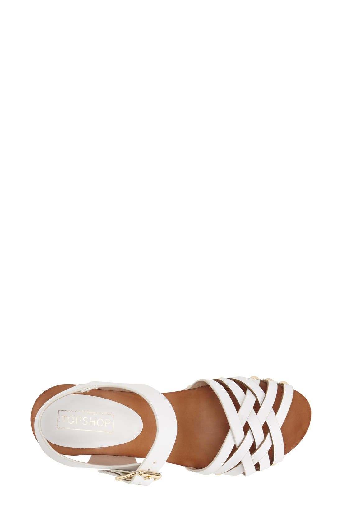 Clog Wedge Sandal, Alternate, color, WHITE