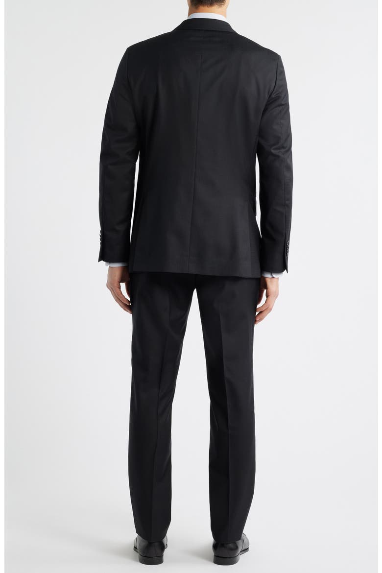 Hartford Classic Fit Black Microcheck Wool Suit, Alternate, color, BLACK