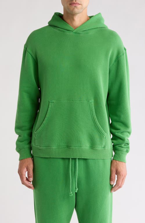 Elwood Core Oversize Organic Cotton Brushed Terry Hoodie In Green