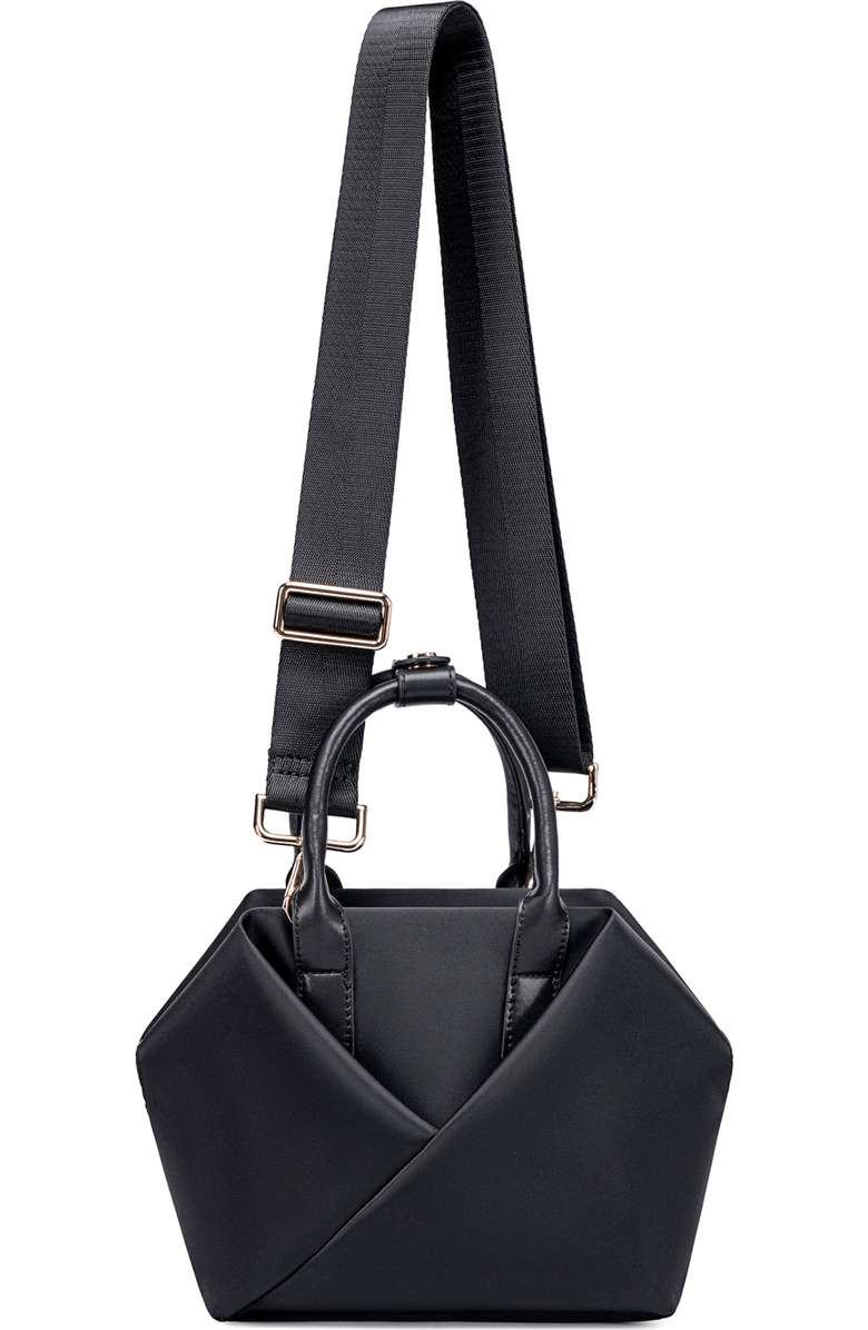 Lux and Nyx Small Origami Crossbody Tote and Handbag For Women, Alternate, color, Black + Gold