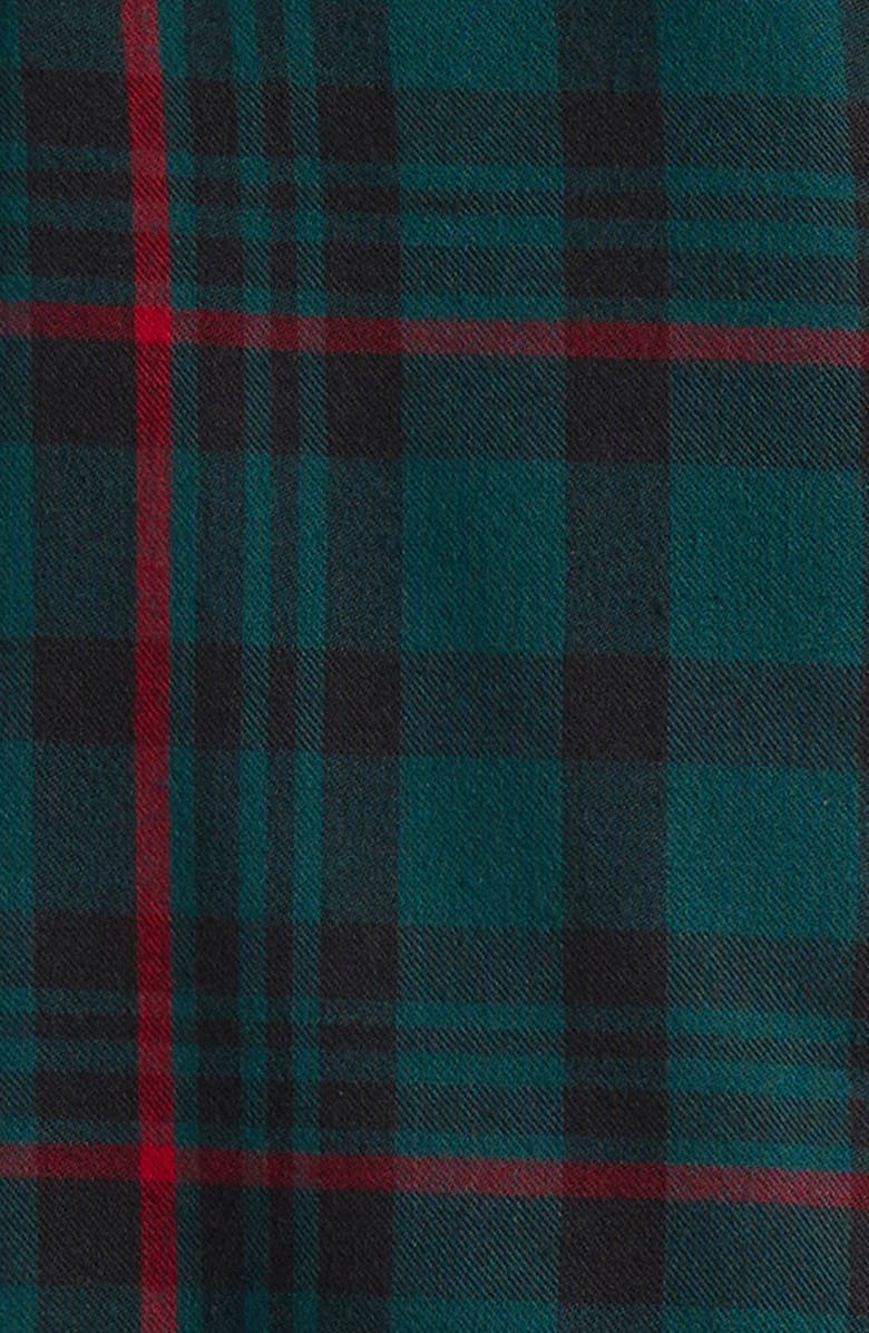 Nordstrom Kids' Plaid Flannel Pajamas, Alternate, color, Green- Navy Gene Plaid