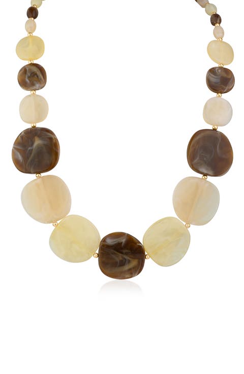 Graduated Disc Statement Necklace