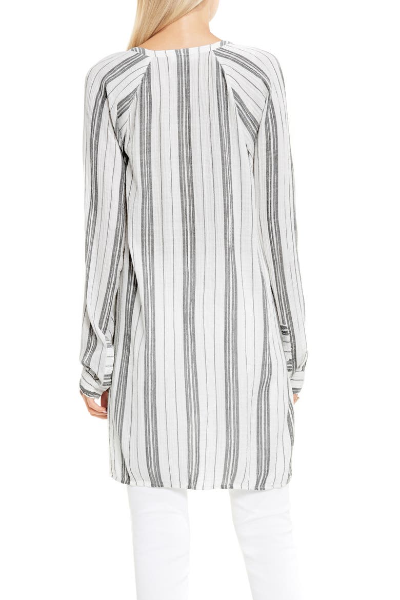 Stripe Cotton Gauze Tunic, Alternate, color, NEW IVORY