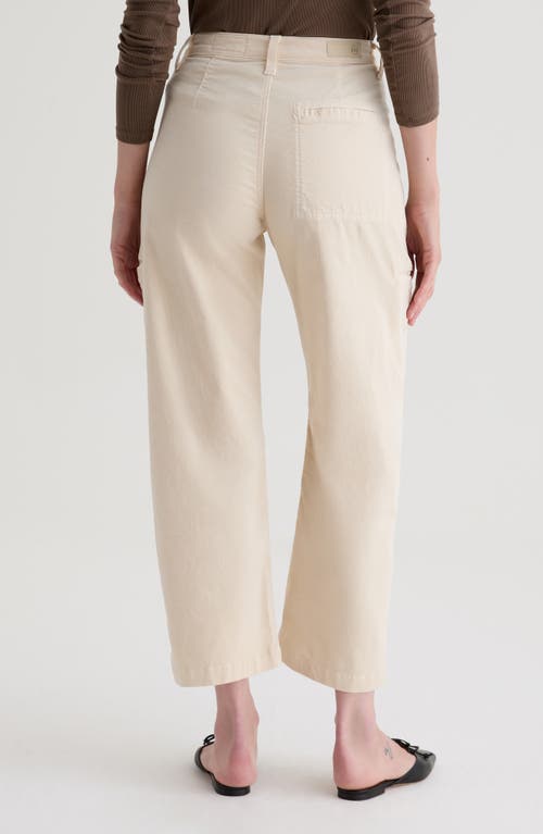 Ag Saige High Waist Ankle Wide Leg Corduroy Pants In Neutral