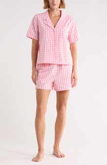 Cotton Short Sleeve Shirt & Shorts Pajamas