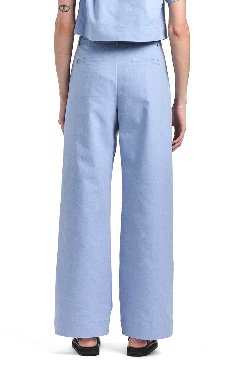 Felicity Pleated Tie Waist Wide Leg Pants, Alternate, color, CLOUD BLUE