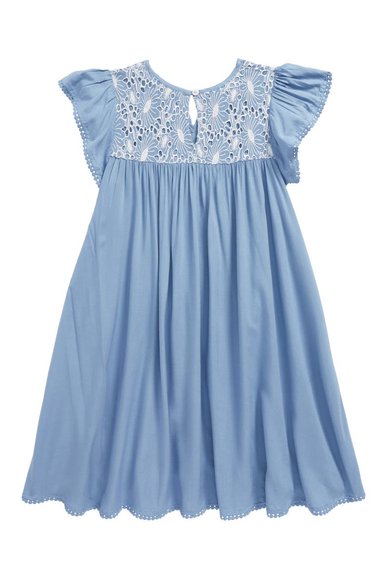 Embroidered Tassel Dress, Alternate, color, BLUE