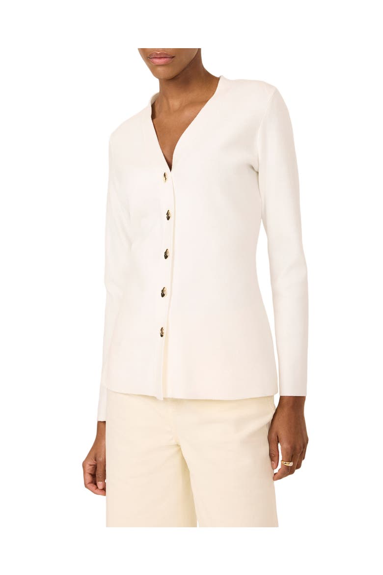 V Neck Longline Cardigan, Main, color, Ivory