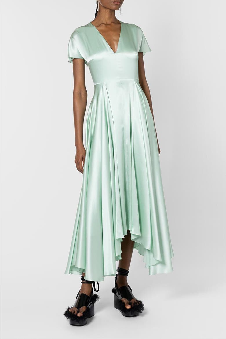 Noma Silk Midi Dress, Alternate, color, Opaline