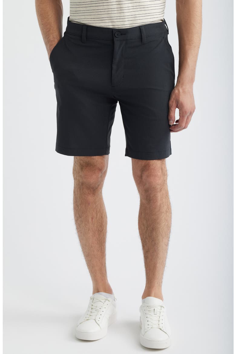 Bahama Coast Flat Front Shorts, Main, color, JET BLACK