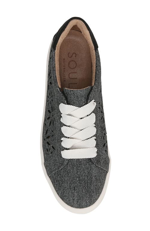 Soul Naturalizer Neela Perforated Lace-up Sneaker In Black Denim Pattern