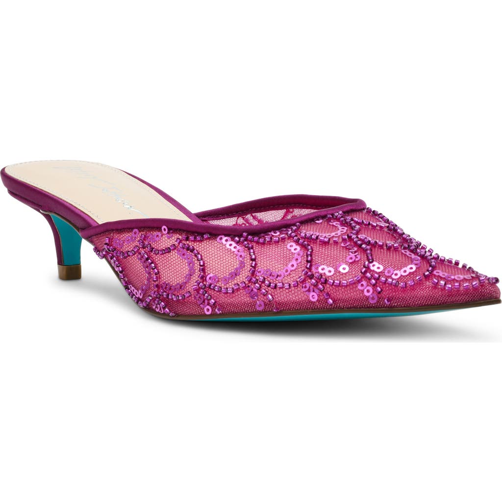 Betsey Johnson Ellis Sequin Mule In Pink