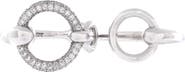 Pre-Owned Hermes Filet d'Or Double Ring 18K White Gold with Diamonds Large