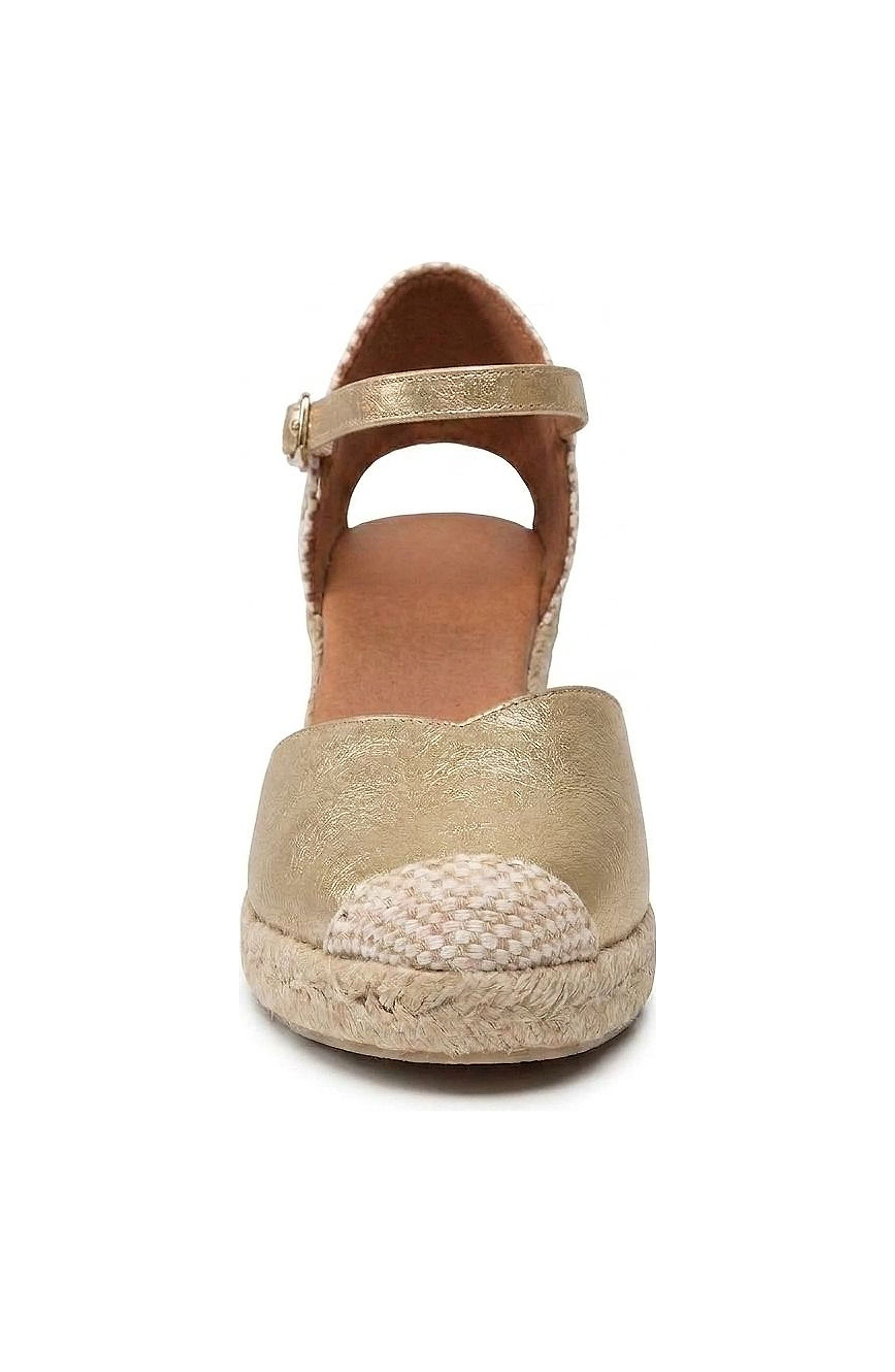 Jimena Mid Strap Espadrille Sandal, Alternate, color, Bronze