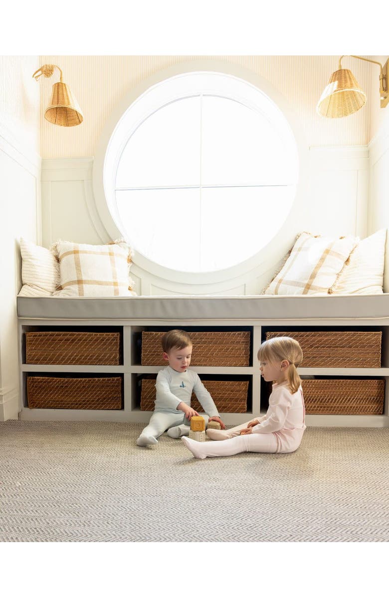 MiniMoi Boy And His Waddling Ducks Cotton Rich Footie, Alternate, color, Pearl Blue