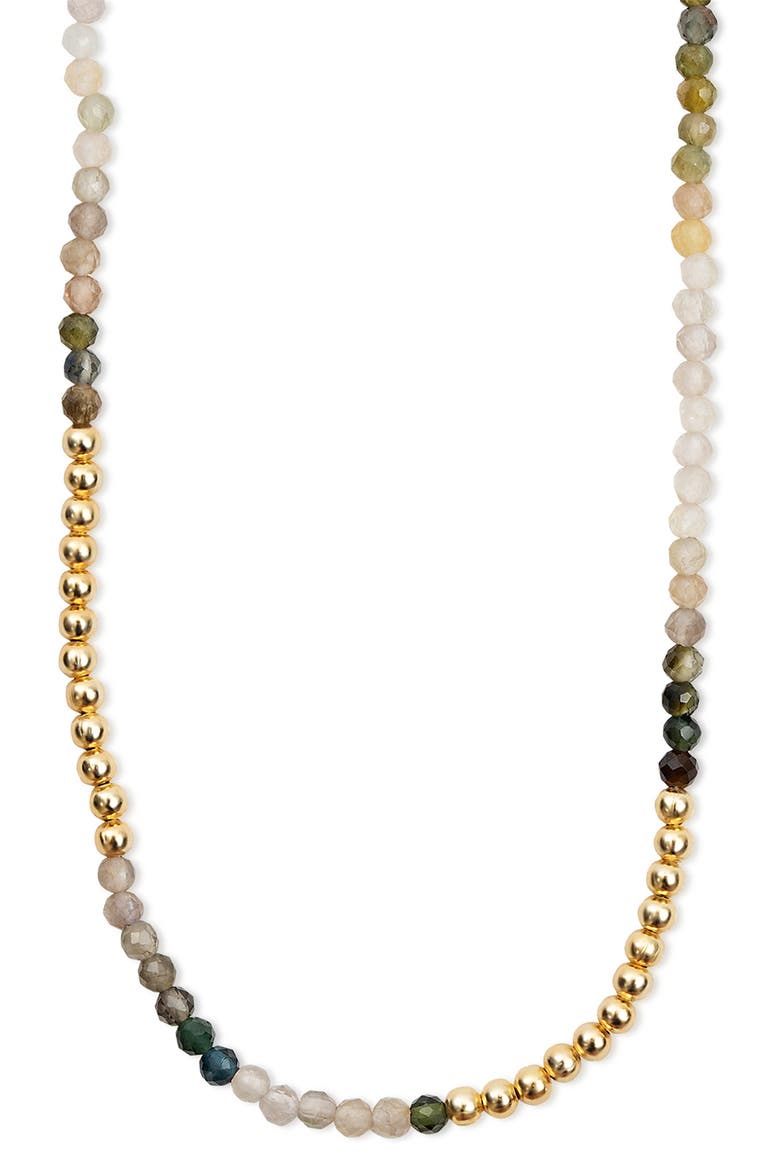 Beaded Necklace, Main, color, GOLD