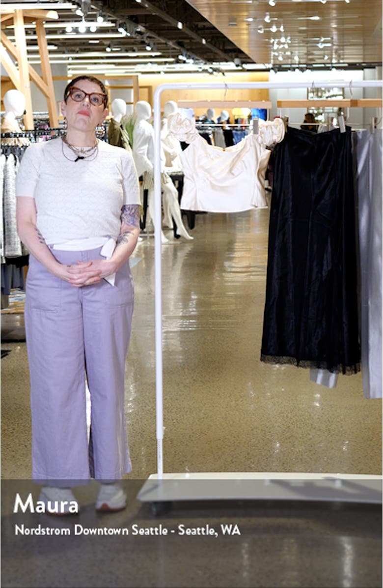 Ileana Pleated Off the Shoulder Satin Top, sales video thumbnail