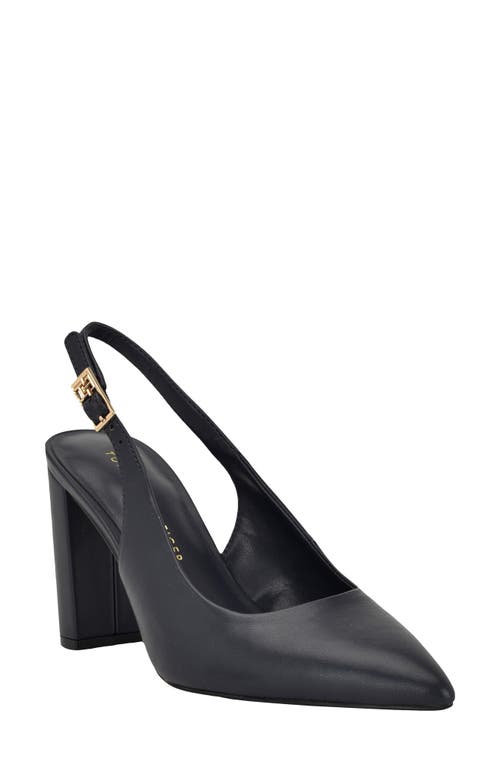Tommy Hilfiger Azalee Block Heel Slingback Pump In Black
