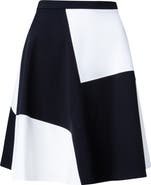 Akris punto Kaleidoscope Colorblock Jersey A-Line Skirt