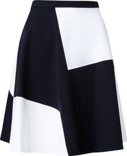Akris punto Kaleidoscope Colorblock Jersey A-Line Skirt