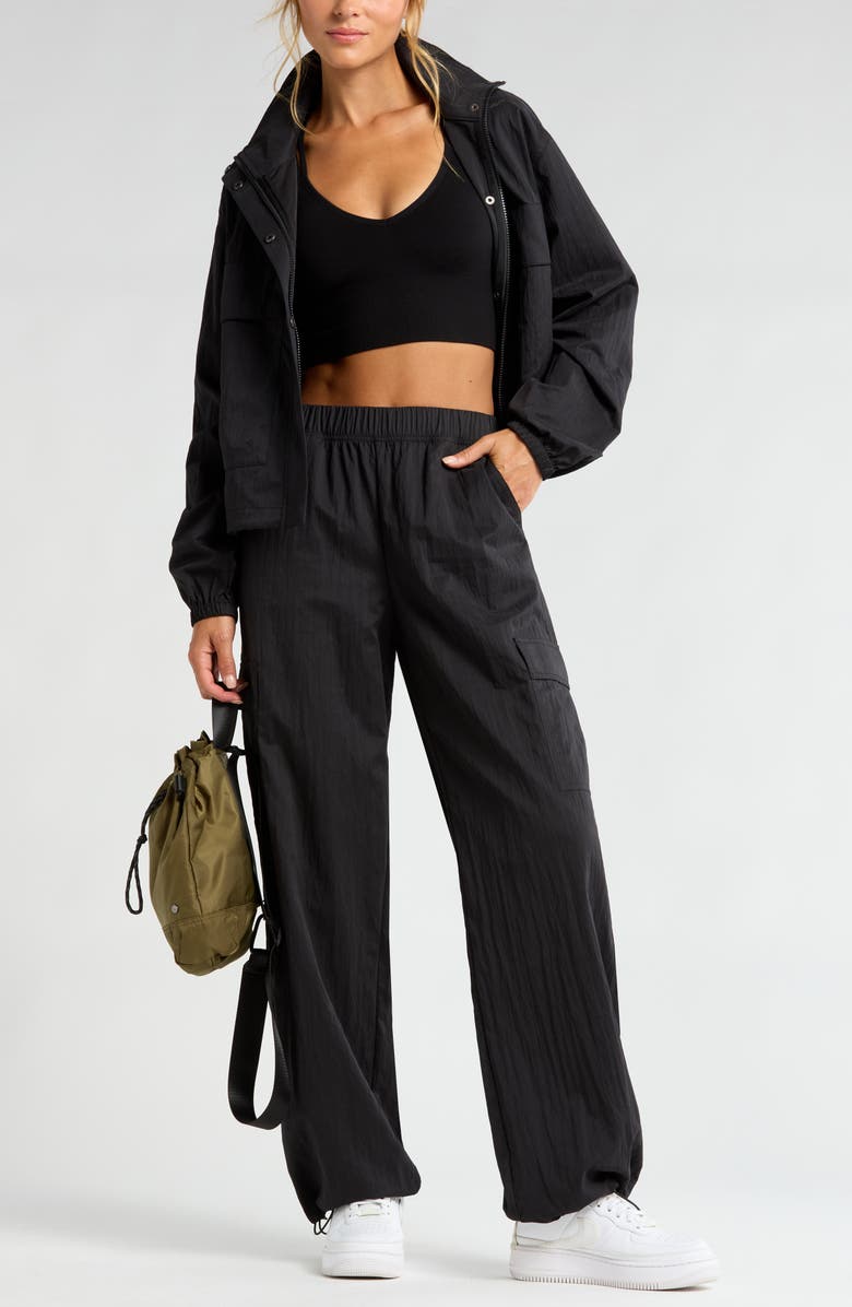 Zella Boundless Utility Jacket, Alternate, color, Black