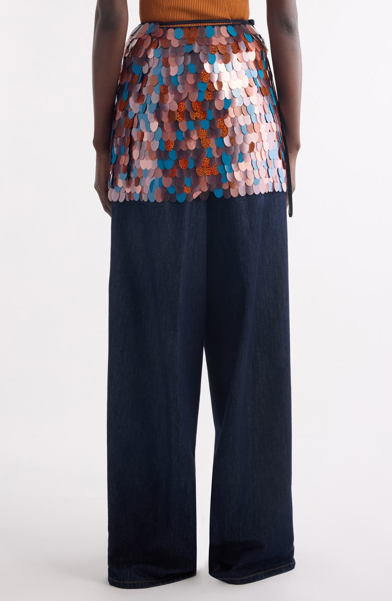 Dries Van Noten Paillette Skirt, Alternate, color, Burgundy 358