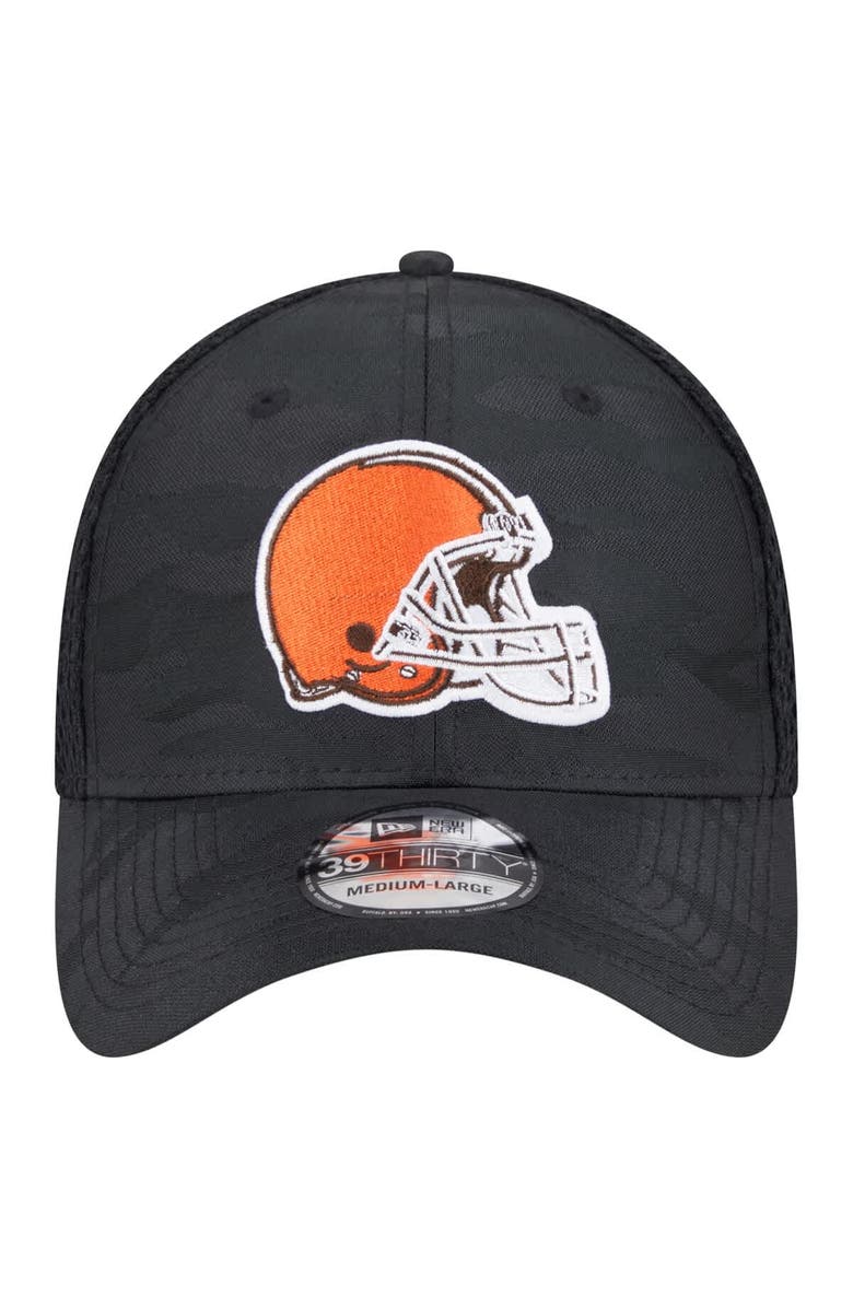 New Era Men's New Era Black Cleveland Browns Active Camo 39THIRTY Flex Hat, Alternate, color, Black
