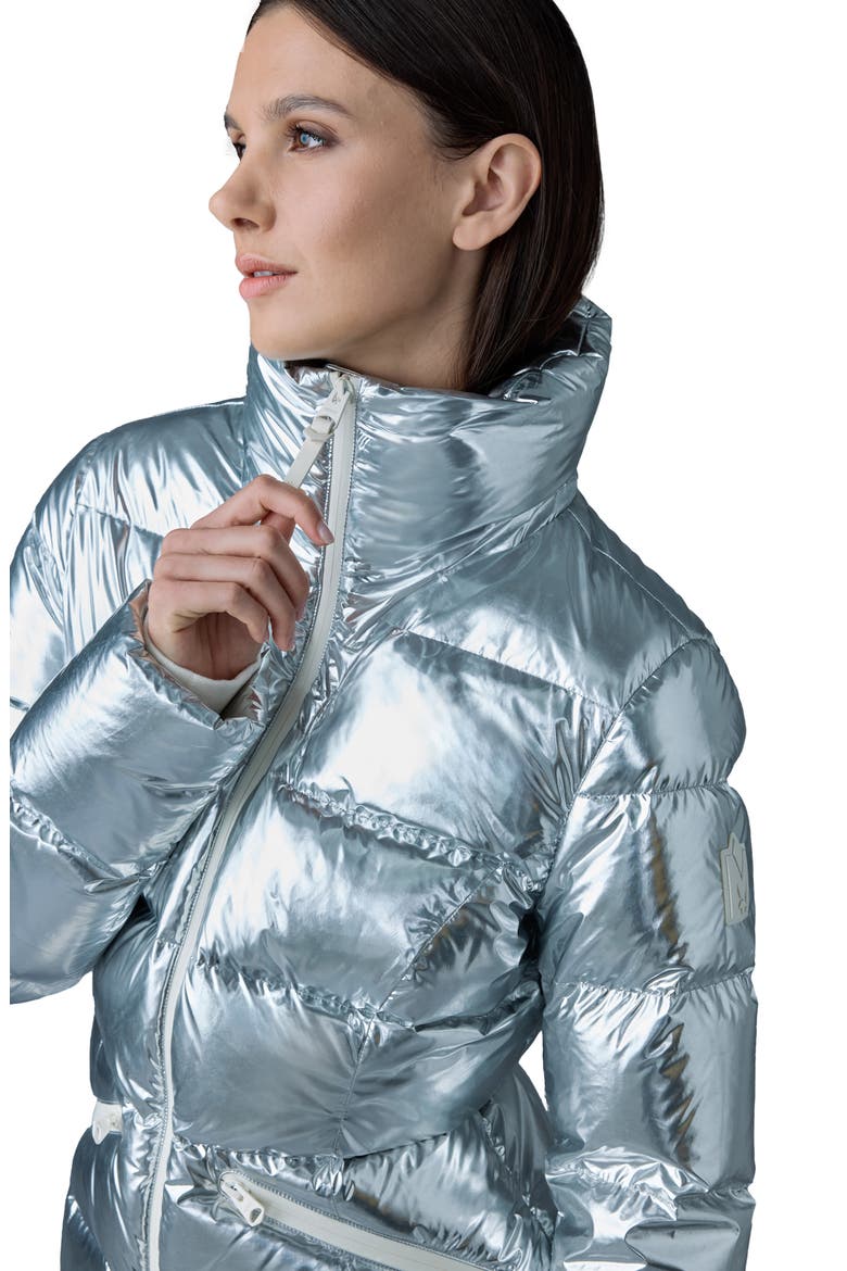 Madalyn Water Repellent Down Puffer Jacket, Alternate, color, SILVER