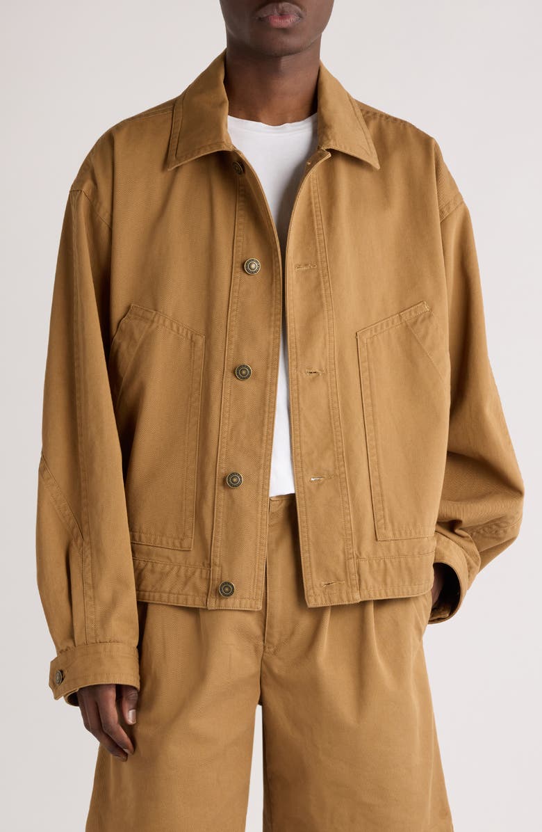 Isabel Marant Forest Oversize Cotton Twill Jacket, Main, color,