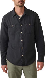 Faherty The Tried & True Lyocell & Linen Chambray Button-Up Shirt