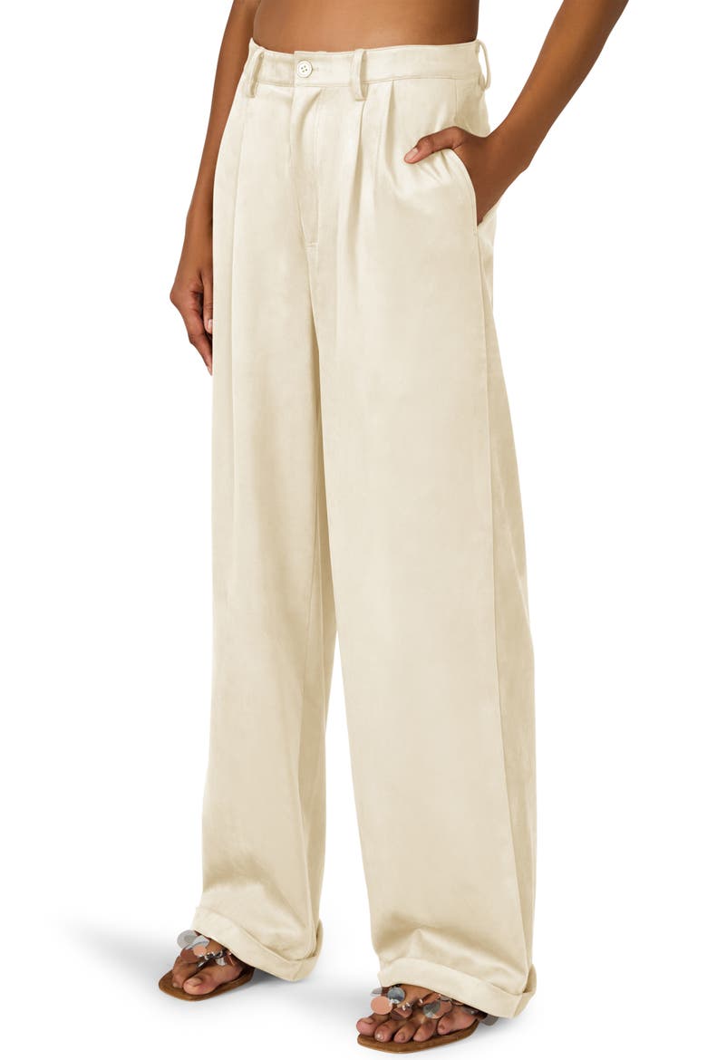 Clove Faux Suede Wide Leg Pants, Alternate, color, IRISH CREAM