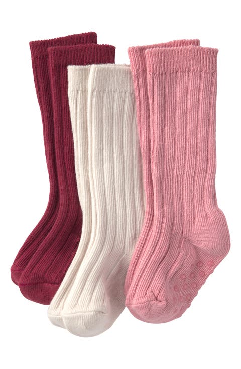 3-Pack Assorted Knee High Socks