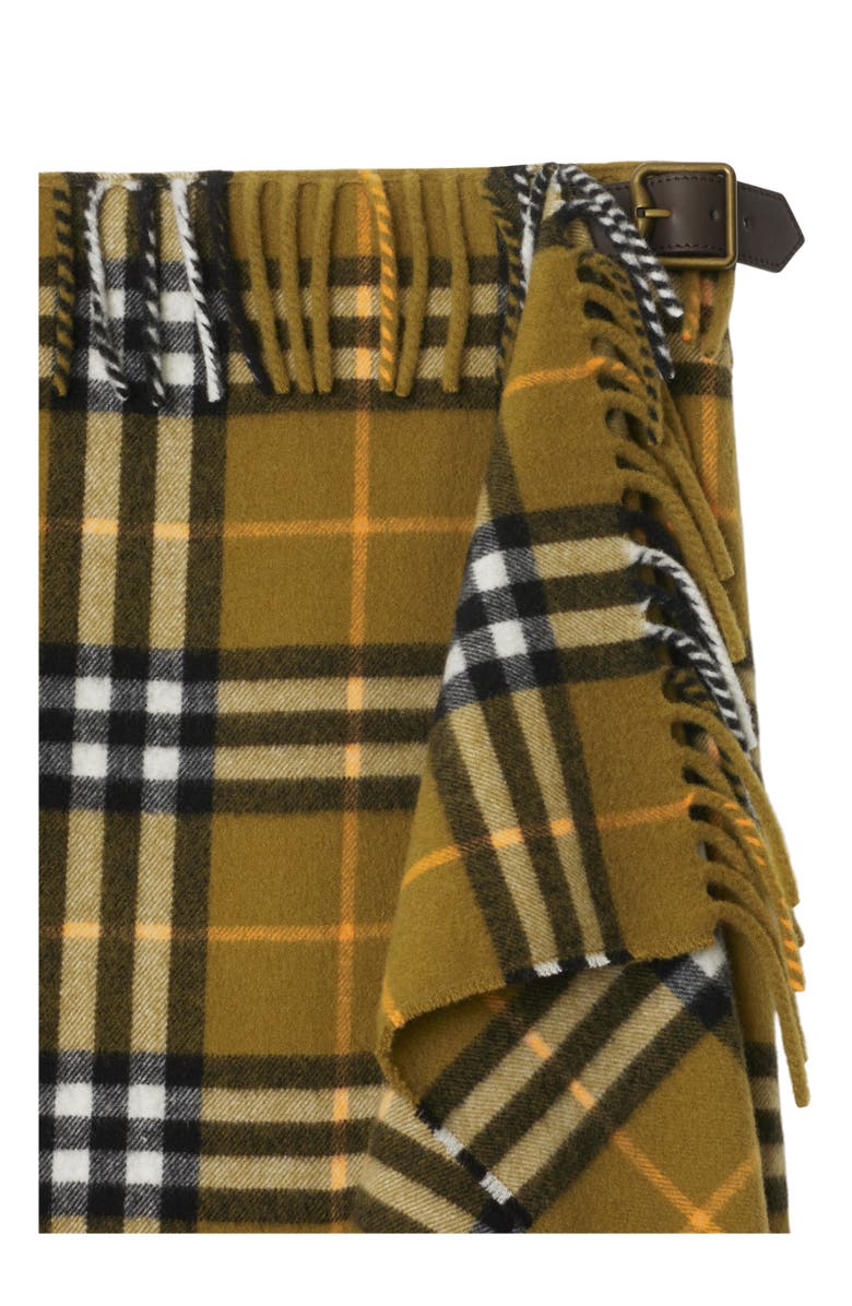 Burberry Check Wool Cashmere Scarf Skirt, Alternate, color, 