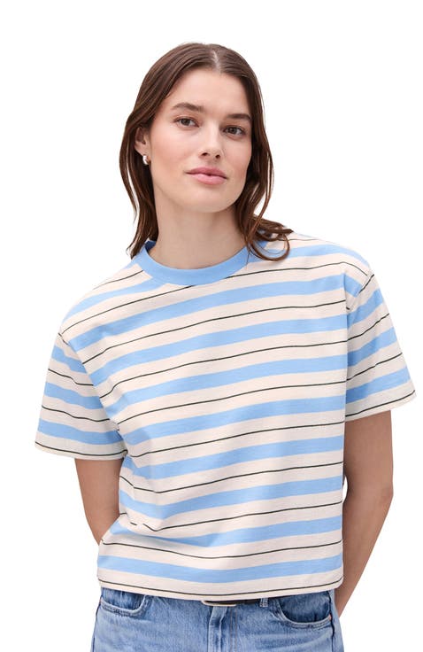 The Recycled Stripe Crop Tee