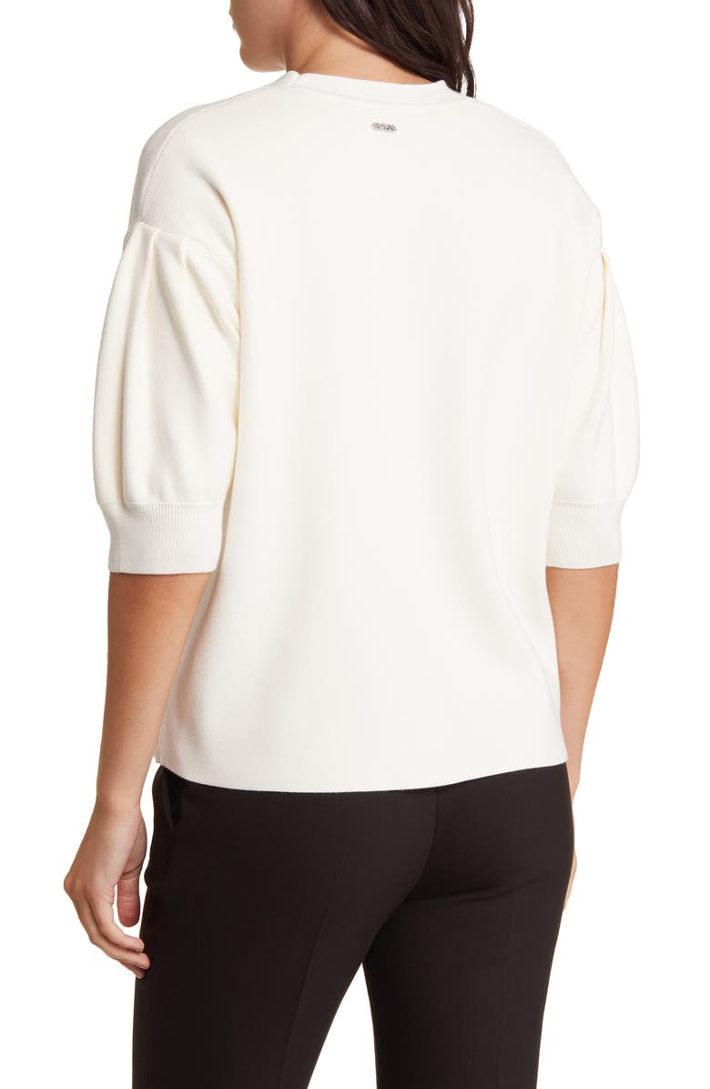 BOSS Flotinara Puff Sleeve V-Neck Sweater, Alternate, color, 