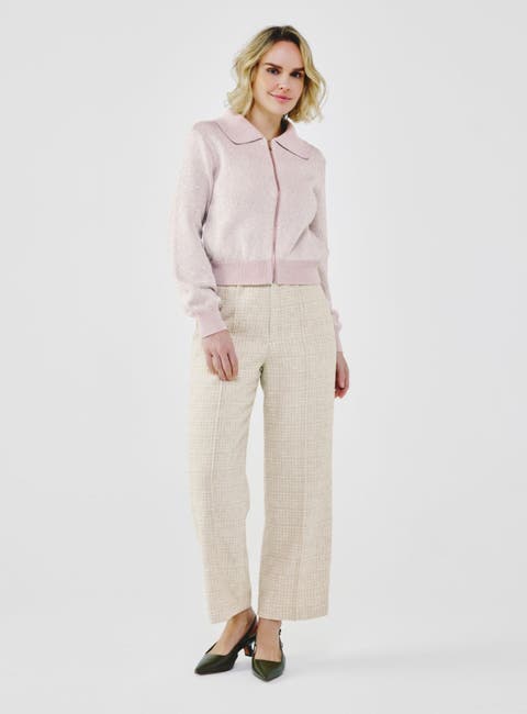 Sequin-Kissed Cotton Cardigan