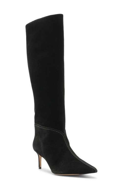 Alexandre Birman Malva Pointed Toe Knee High Boot In Black