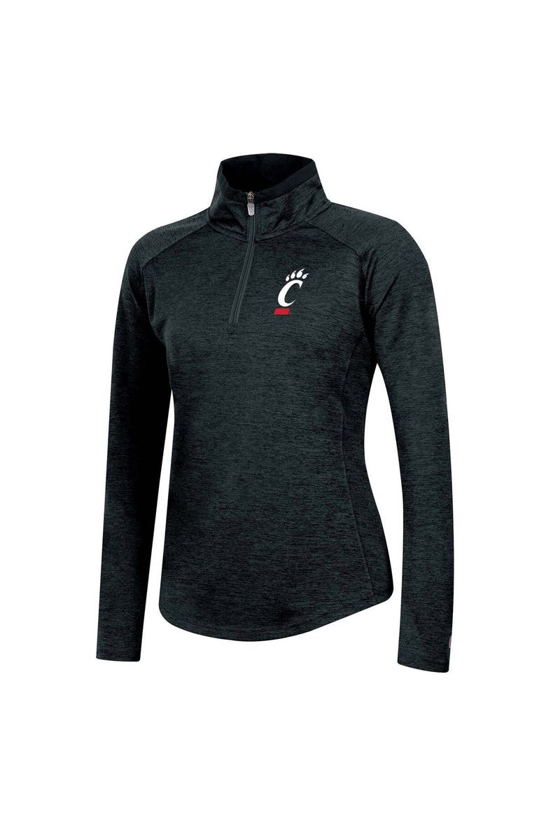 Champion Women's Champion Black Cincinnati Bearcats Core Raglan Quarter-Zip Jacket, Main, color,
