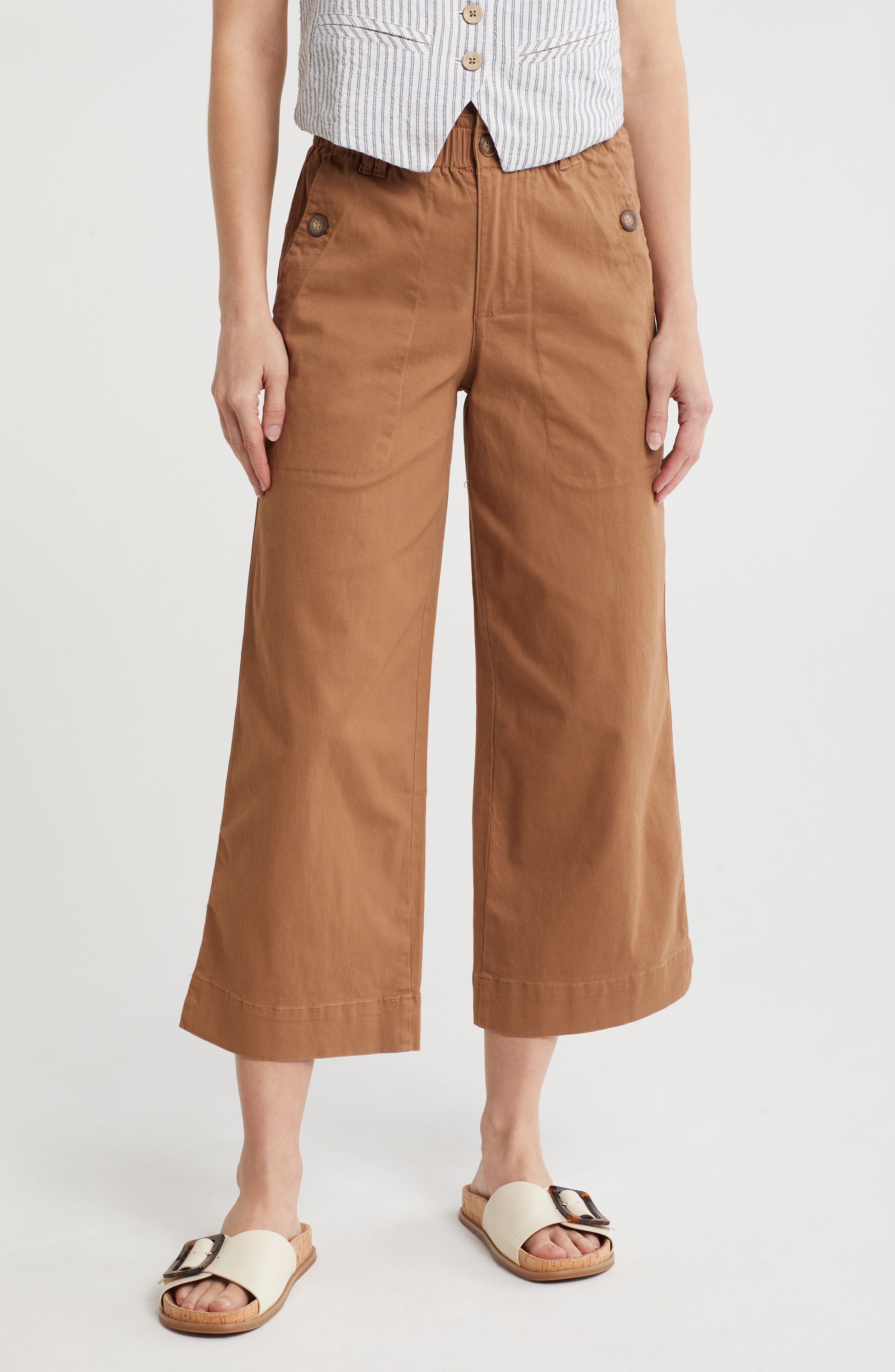 Wide Leg Ankle Crop Pants - image 5