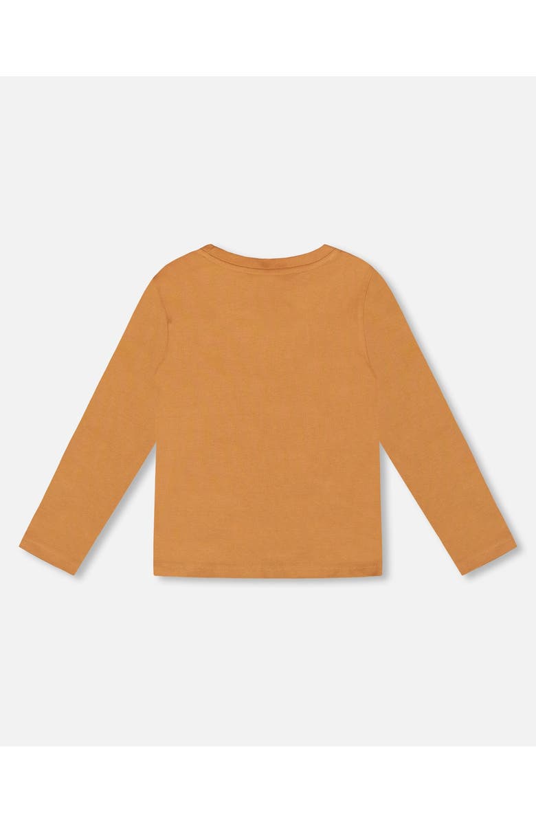 Deux par Deux Organic Cotton Long Sleeve T-Shirt, Alternate, color, Cashew Brown