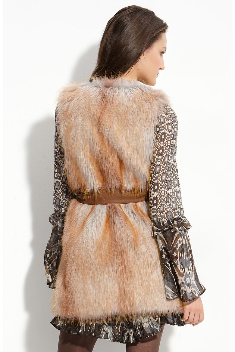 'Rockin' Natalie' Faux Fur Vest, Alternate, color, FOX