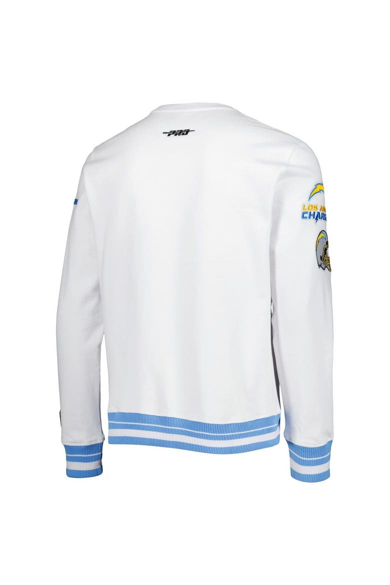 LA Chargers Pro Standard White Mash Up Pullover Sweatshirt, Alternate, color, White